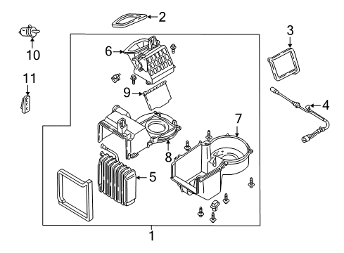 2007 Ford Escape A/C Evaporator Components Diagram