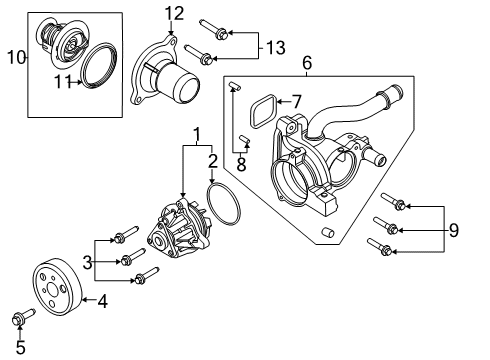 2022 Ford Explorer Water Pump Diagram 1 - Thumbnail