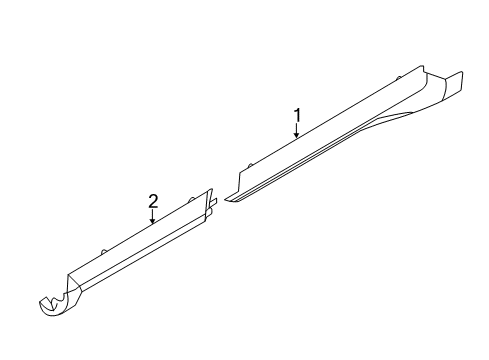 2017 Ford Special Service Police Sedan Exterior Trim - Pillars, Rocker & Floor Diagram