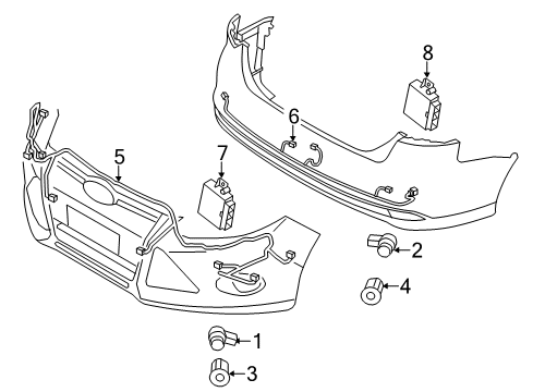 2018 Ford Focus Parking Aid Diagram 1 - Thumbnail