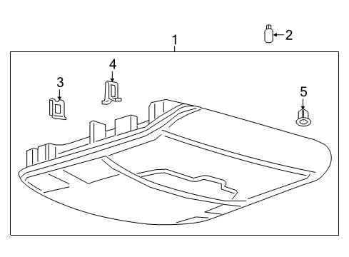 2019 Ford Expedition Console Assembly - Overhead Diagram for JL1Z-78519A70-HB