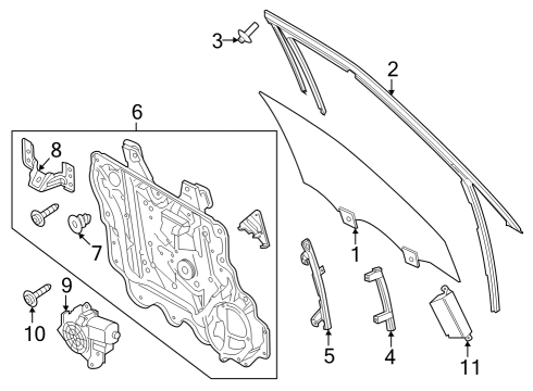 2023 Lincoln Aviator Front Door Diagram