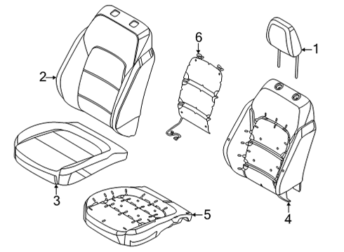 2021 Ford Bronco Sport COVER ASY - SEAT CUSHION Diagram for M1PZ-7862900-JB