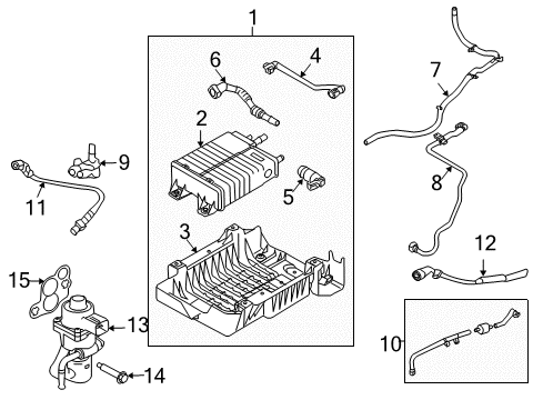 2009 Ford Escape EGR System, Emission Diagram 1 - Thumbnail