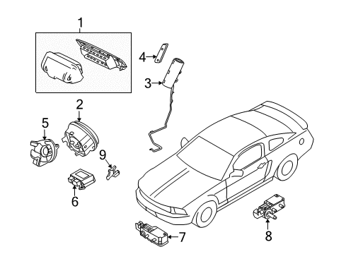 2012 Ford Mustang Module - Air Bag Diagram for CR3Z-63611D10-A