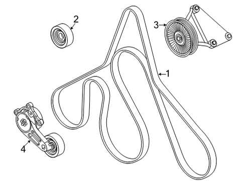 2019 Ford E-350 Super Duty Belts & Pulleys, Maintenance Diagram 1 - Thumbnail