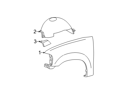 2002 Ford F-150 Fender & Components Diagram