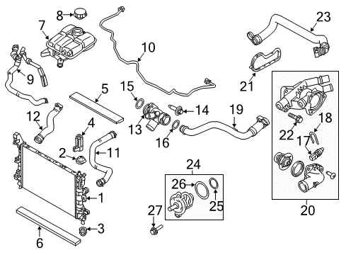 2016 Ford Focus Foam Tape Diagram for 6M5Z-2021702-B