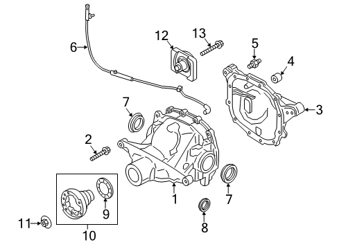 2023 Ford Mustang Axle & Differential - Rear Diagram