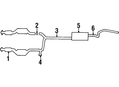 1995 Mercury Grand Marquis Catalytic Converter Assembly Diagram for F5AZ-5E212-B