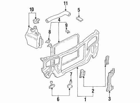 1995 Ford Escort Hose Radiator Diagram for F5CZ8286CA