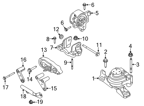 2013 Ford Flex Engine & Trans Mounting Diagram