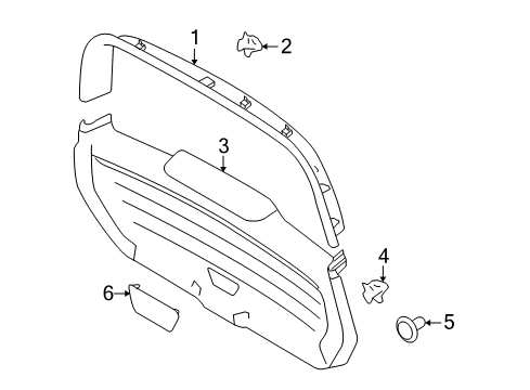 2013 Ford Flex Interior Trim - Lift Gate Diagram