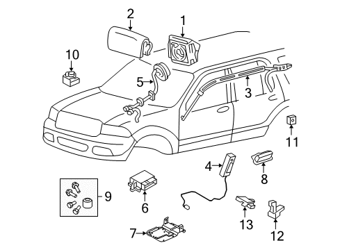 2005 Ford Explorer Sensor Assembly - Air Bag Diagram for 4L2Z-14B321-AA