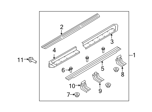 2011 Ford Expedition Running Board Diagram 3 - Thumbnail