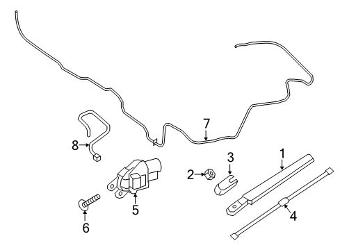 2018 Lincoln MKX Wiper & Washer Components Diagram 1 - Thumbnail