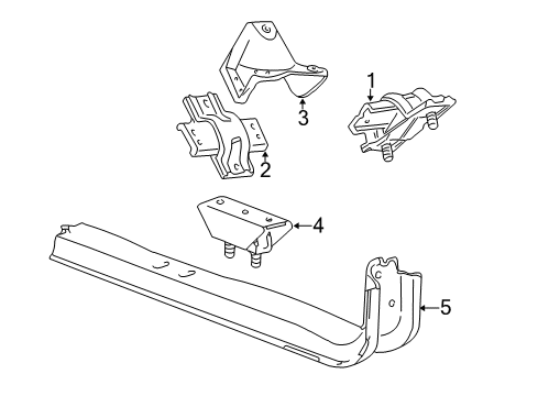 2001 Ford F-250 Super Duty Engine Mounting Bracket Diagram for F81Z-6031-AA