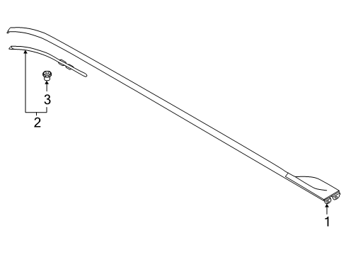 2020 Ford Explorer Exterior Trim - Roof Diagram