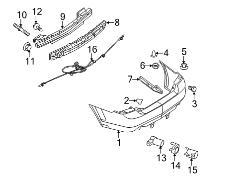 2007 Ford Fusion Rear Bumper Diagram