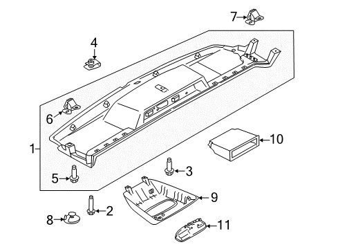 2015 Ford Transit-150 Overhead Console Diagram