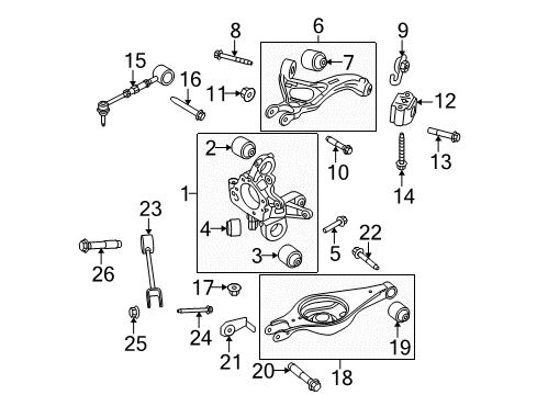 2019 Ford Police Interceptor Sedan Rear Suspension, Control Arm Diagram 3 - Thumbnail