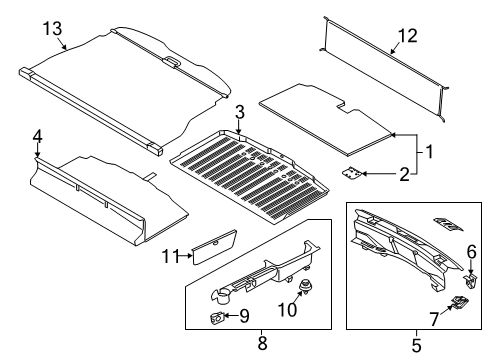 2020 Ford Explorer Interior Trim - Rear Body Diagram