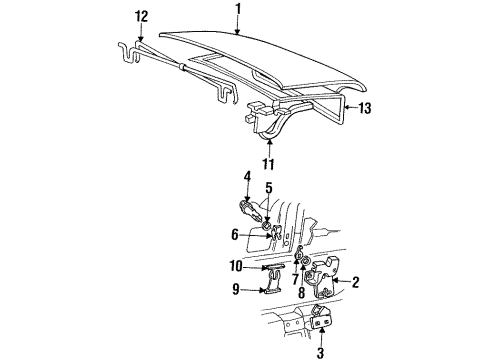 1994 Ford Crown Victoria HGE ASY LUGG CMPT DR Diagram for F2AZ5442701A