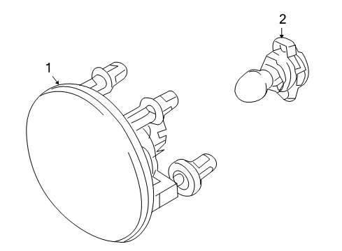 2009 Ford Explorer Sport Trac Front Lamps - Fog Lamps Diagram 1 - Thumbnail