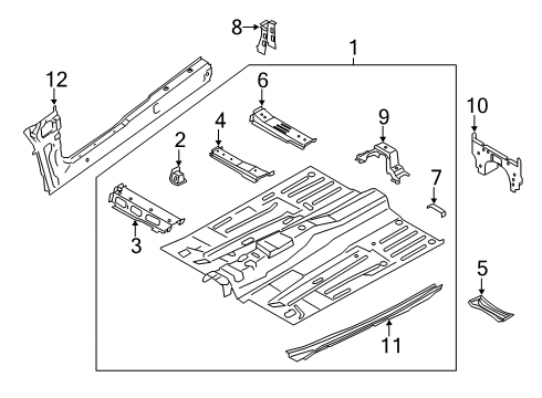 2023 Ford Transit Connect Extension - Side Member Diagram for DV6Z-6110063-A