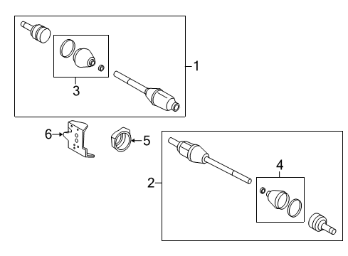 2007 Mercury Mariner Drive Axles - Front Diagram 2 - Thumbnail