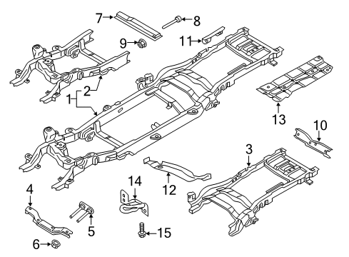 2017 Ford F-350 Super Duty Frame & Components Diagram 6 - Thumbnail