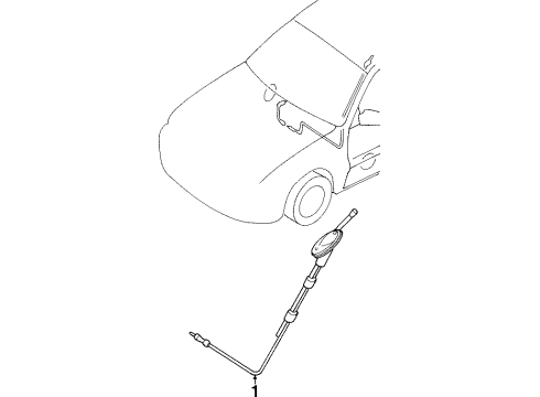 1999 Ford Escort Antenna & Radio Diagram 1 - Thumbnail