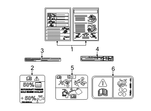 2010 Mercury Milan Information Labels Diagram 2 - Thumbnail