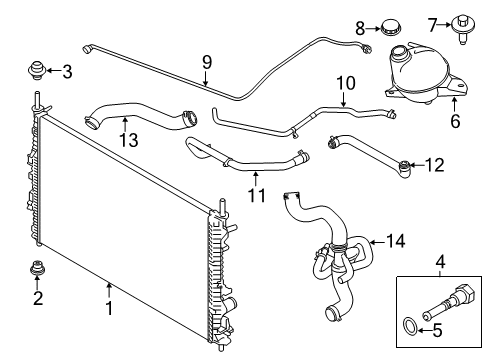 2017 Ford Transit-350 Radiator & Components Diagram 3 - Thumbnail