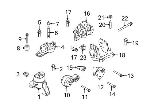 2010 Mercury Milan Engine & Trans Mounting Diagram 4 - Thumbnail