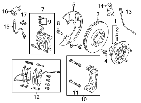 2020 Ford Transit-350 Brake Components, Brakes Diagram 1 - Thumbnail