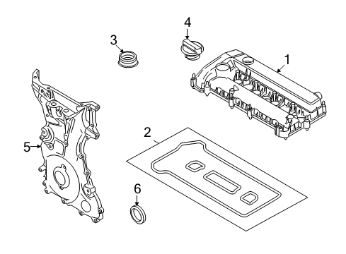 2010 Ford Fusion Valve & Timing Covers Diagram 1 - Thumbnail