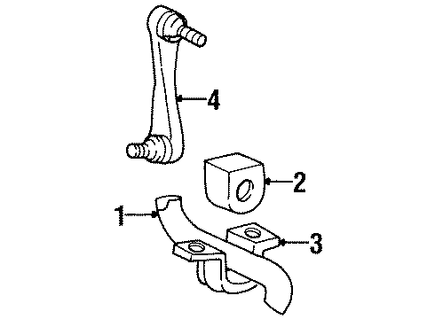 2000 Lincoln Continental Stabilizer Bar & Components - Rear Diagram