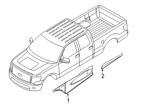 2012 Ford F-150 Stripe Tape Diagram 3 - Thumbnail