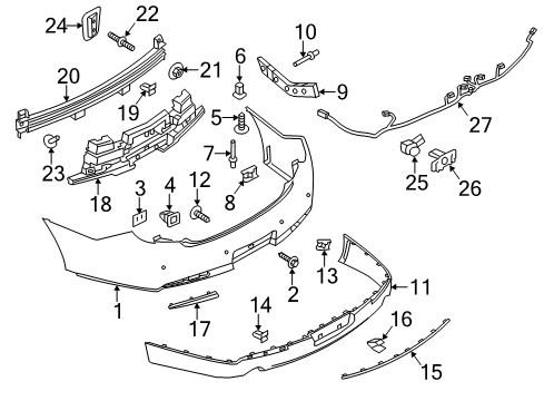 2014 Lincoln MKS Parking Aid Diagram 3 - Thumbnail