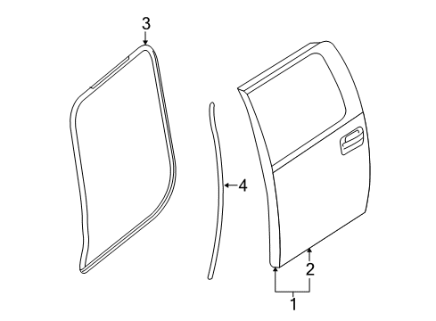 2013 Ford F-150 Rear Door, Body Diagram 1 - Thumbnail