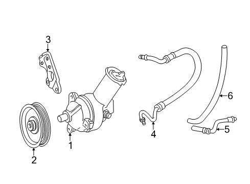 2003 Ford Ranger P/S Pump & Hoses, Steering Gear & Linkage Diagram 4 - Thumbnail