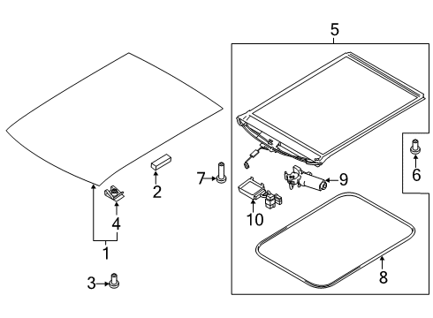 2023 Ford Transit Connect Sunroof Diagram