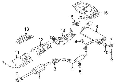 2012 Ford Focus Heat Shield Diagram for CV6Z-5811448-A