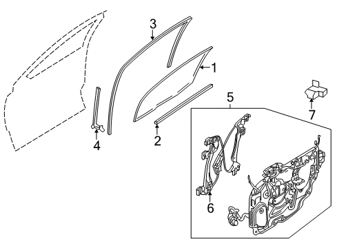 2005 Ford Freestyle Retainer Diagram for 5F9Z-7421573-A