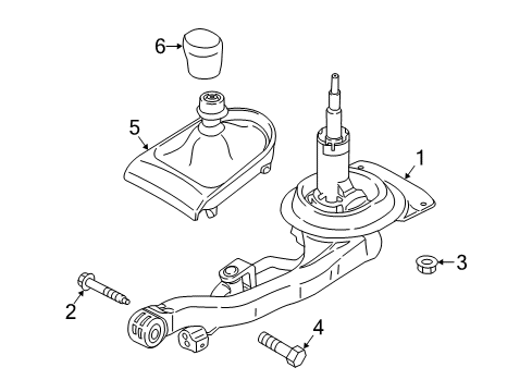 2015 Ford Mustang Knob - Gear Change Lever Diagram for FR3Z-7213-C