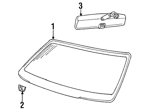 2002 Mercury Grand Marquis Windshield Glass Diagram