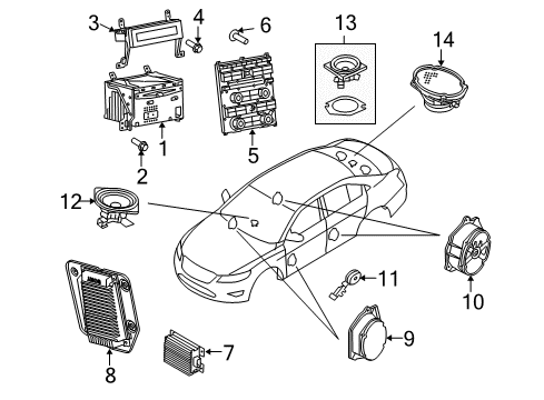 2012 Ford Taurus Speaker Assembly Diagram for BG1Z-18808-A