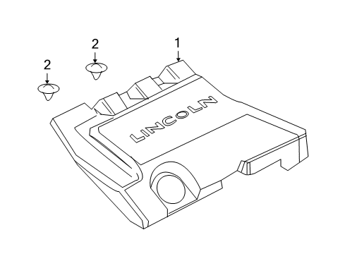 2010 Lincoln MKZ Engine Appearance Cover Diagram