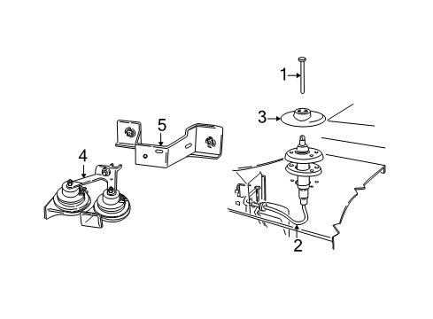 2000 Ford Mustang Antenna & Radio, Horn Diagram